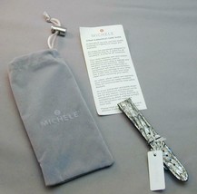 NWT Michele Deco 16mm Silver Peacock Snakeskin Watch Band - £71.76 GBP
