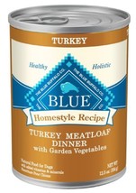Blue Buffalo Homestyle Adult All-Natural Turkey Meatloaf Pate Wet Dog Food,1 Can - £9.99 GBP
