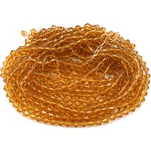 Bicone Faceted Fire Polished Chinese Crystal Beads Topaz 6mm 20 Strands - £7.77 GBP