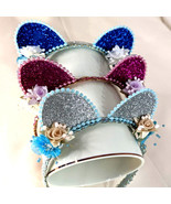 Cat Ears Girls Headbands Kids Glitter Hair Bands Costume Cosplay Hair Ac... - £2.74 GBP