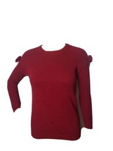 Tommy Bahama Youth Girls Sweater Pullover Solid Red Bows Size Medium Long Sleeve - $0.97