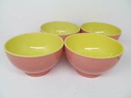 Porto Alegre Coupe Cereal Bowls Pink Yellow Bundle of 4 Portugal EUC - £36.56 GBP