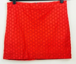 Gap Women&#39;s Skirt Orange Eyelet Mini Back Zipper Size 8 - $14.84