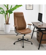 Hiram Brown Upholstered Adjustable Home Office Desk Chair - €304,73 EUR