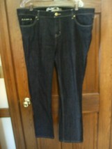 Enyce Black Dark Wash Straight Leg Jeans - Size 20 - £19.11 GBP
