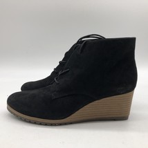 Dr. Scholls Womens Dakota Black Tassel Lace Up Wedge Boots Size 6.5 - £21.28 GBP