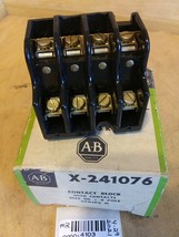 Allen Bradley X-241076 Contact Block with Contacts Size 00 4 Pole (Lot o... - $77.62