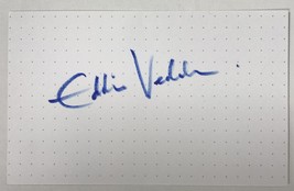 Eddie Vedder Signed Autographed 3x5 Index Card - £275.32 GBP