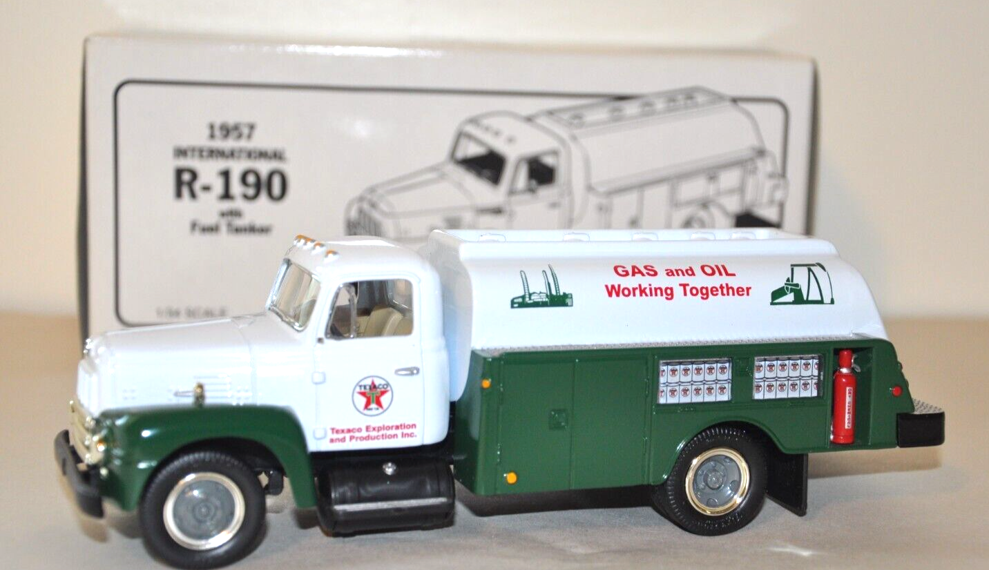 First Gear 1957 International R-190 with Fuel Tanker 1/34 Scale Die-Cast New - $47.50