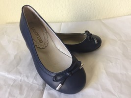 Lands&#39; End Girls Shoes Size: 9 Us (Eur 25) (Uk 8) New Ship Free Ballet Navy Blue - £39.32 GBP