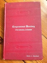 Congressional Directory 59th Congress 2nd Session Red Hardcover 1906 1st Ed - $39.99