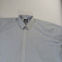 Stafford RN#93677 Mens White Plaid Button-Up Long Sleeve Shirt Sz Big 19 (36-37) image 12