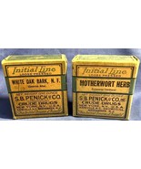2 Vintage SB Penick &amp; Co Motherwort White Oak Bark N F Herbs Sealed Box - €10,19 EUR