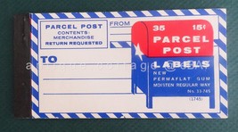 vintage PARCEL POST LABELS partial booklet 9 LABELS mailbox - £11.80 GBP