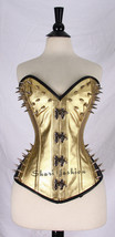Body-Shaper High Quality GOLD Real Leather Corset - $109.99
