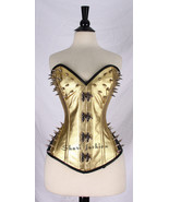 Body-Shaper High Quality GOLD Real Leather Corset - £87.59 GBP