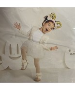 Toddler Goat Halloween Costume 2T-3T Cream Tutu Dress &amp; Headband - £15.68 GBP