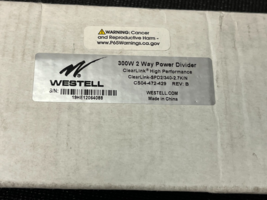 Westell CS04-472-429 300W 2-Way Power Divider 340-2700MHz Public Safety ... - $49.99
