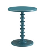 Acton Round Accent Table, Teal Finish - $1,692.66 MXN