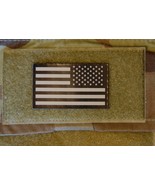 2" x 1.2" Mini-Small Reverese US IR Flag Patch Tan &amp; Black NSWDG DELTA I... - $10.85