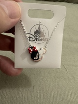 Disney Parks Minnie Mouse Icon Initial Letter J Silver Color Necklace Child Size image 2