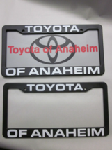 Pair of 2X Toyota of Anaheim License Plate Frame Dealership Plastic - £22.82 GBP