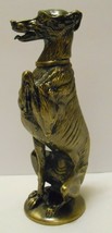 GREYHOUND DOG STATUE Oiled Bronze Colour Metal Art Deco Style 6 1/2&quot;  - £47.15 GBP