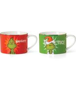 Lenox Grinch Naughty and Nice Mugs Pair Who Stole Grinchmas Christmas  G... - $25.00