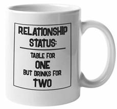 Relationship Status. Table For One But Drinks For Two. Funny Going Solo ... - £15.81 GBP+