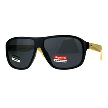 Vero Legno di Bambù Tempio Occhiali da Sole Uomo Racer Quadrato UV400 - £10.86 GBP