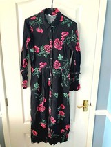 Red Herring Midi Dress Size 8 Floral Long Sleeved Midi - £9.87 GBP