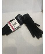 ISOTONER Women&#39;s Black  Fleece Lined Faux Leather Cuff Gloves Sz Xs/s NEW - $33.52 CAD
