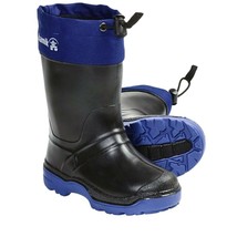Kamik Kids Lined Winter Waterproof Boots Black and Cobalt Toddler Size 8 - £42.99 GBP