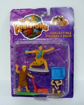 Flintstones Collectible Figures 3 Pack Mattel Bamm-Bamm Barney Fred 1993 - £6.57 GBP