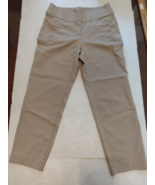 Apt 9 Women Beige Casual Straight Leg Flat Front Pants Size 6 EUC - $10.98 CAD