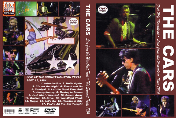 The Cars Houston, TX 1984 CD/DVD September 11, 1984 Very Rare Pro-Shot - $25.00
