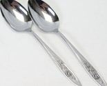 Oneida My Rose Serving Spoons 8 1/4&quot; Community Stainless Lot of 2 - $14.69