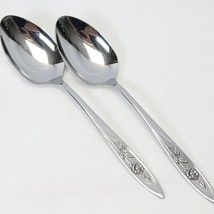 Oneida My Rose Serving Spoons 8 1/4&quot; Community Stainless Lot of 2 - £11.57 GBP