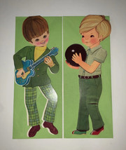 2 Vintage Gibson Just Kids Die Cut Birthday Cards Guitar and Bowling Excellent - $21.32