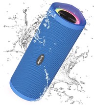 HEYSONG Portable Bluetooth Speaker, Waterproof Wireless Shower Outdoor, Blue - £38.36 GBP