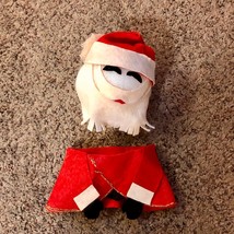 Two Vintage Handmade Craft Pieces Santa Head and Clothing Used - £11.86 GBP