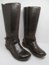 UGG 1008210 Rosen Womens Brown Leather Shearling Zip Up Tall Riding Boot... - $39.00