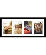 8x20 Collage Picture Frame in Black Displays Four 4x6 Frame Openings Eng... - £29.14 GBP