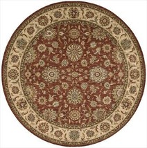 Nourison 67361 Living Treasures Area Rug Collection Rust 5 ft 10 in. x 5 ft 10 i - $505.51