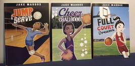 3 JAKE MADDOX Children&#39;s SPORTS Chapter Books Volleyball,Cheer, Basketball Lot - £9.51 GBP