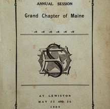 Order Of The Eastern Star 1909 Masonic Lewiston Maine Chapter Vol V PB B... - £100.27 GBP