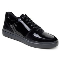 Belvedere Men's Formal Sneaker Edmound Black Velvet Patent Leather image 4