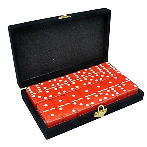 Primary image for Marion Domino Double 6 Red Tiles Jumbo Tournament Size w/Spinners