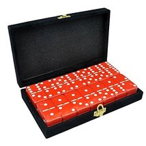 Marion Domino Double 6 Red Tiles Jumbo Tournament Size w/Spinners - $39.59