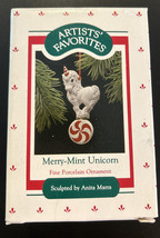 Hallmark Keepsake Ornament  Merry-Mint Unicorn Anita Marra 1988  Original Box - £13.86 GBP